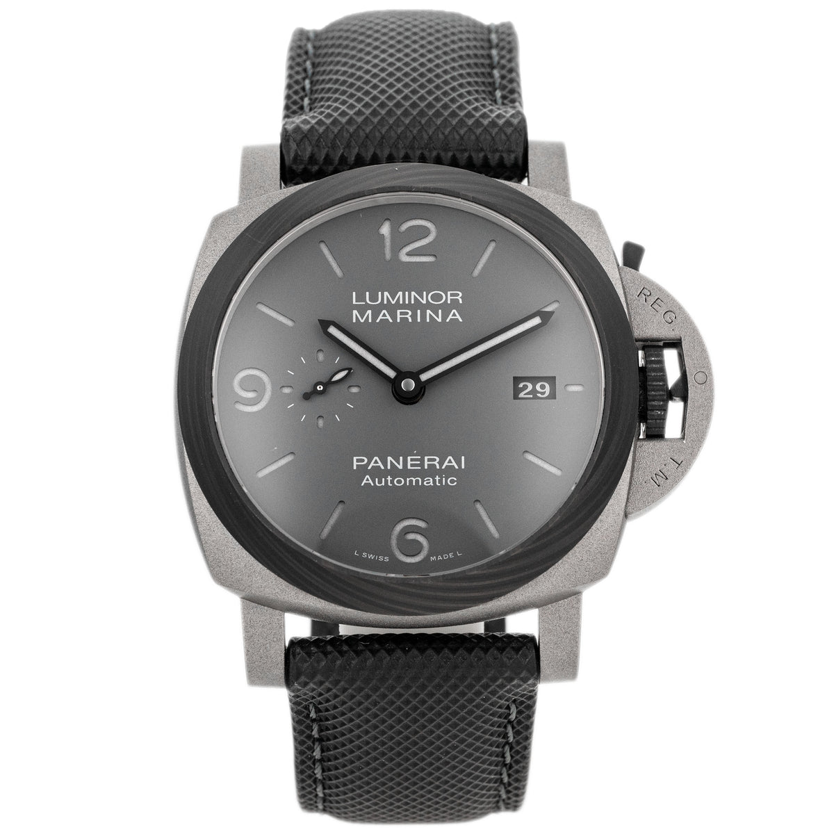 Panerai Luminor Marina Tuttogrigio Titanium Black Dial 44mm Pam01662 Full Set