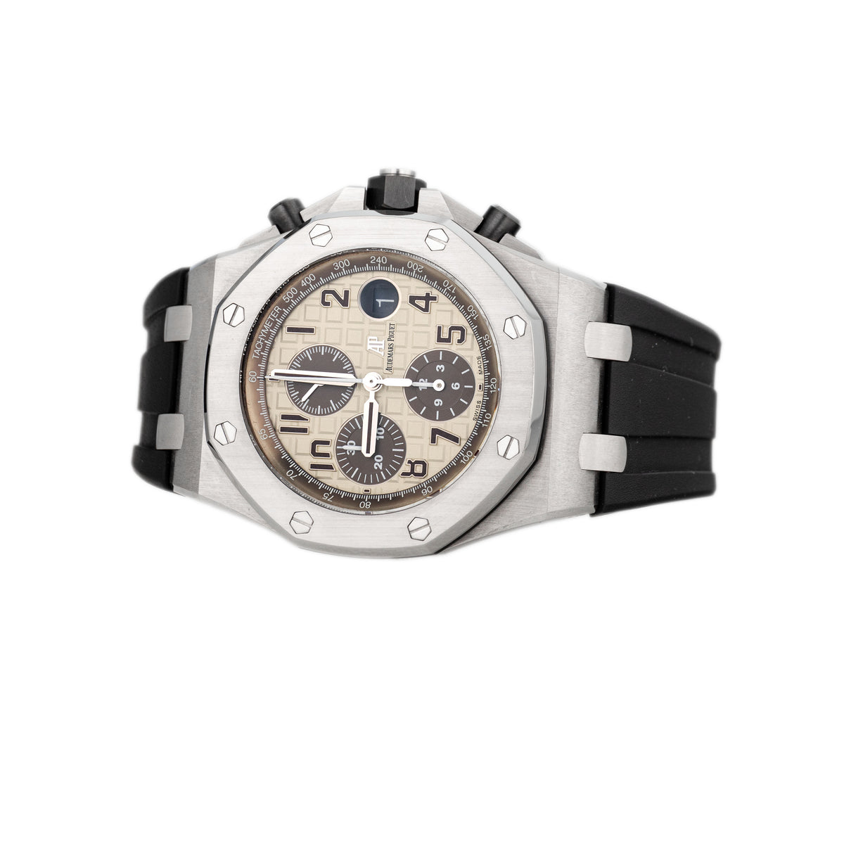 Audemars Piguet Royal Oak Offshore Safari Stainless Steel Champagne Dial 42mm 26470ST.OO.A801CR.01 Full Set