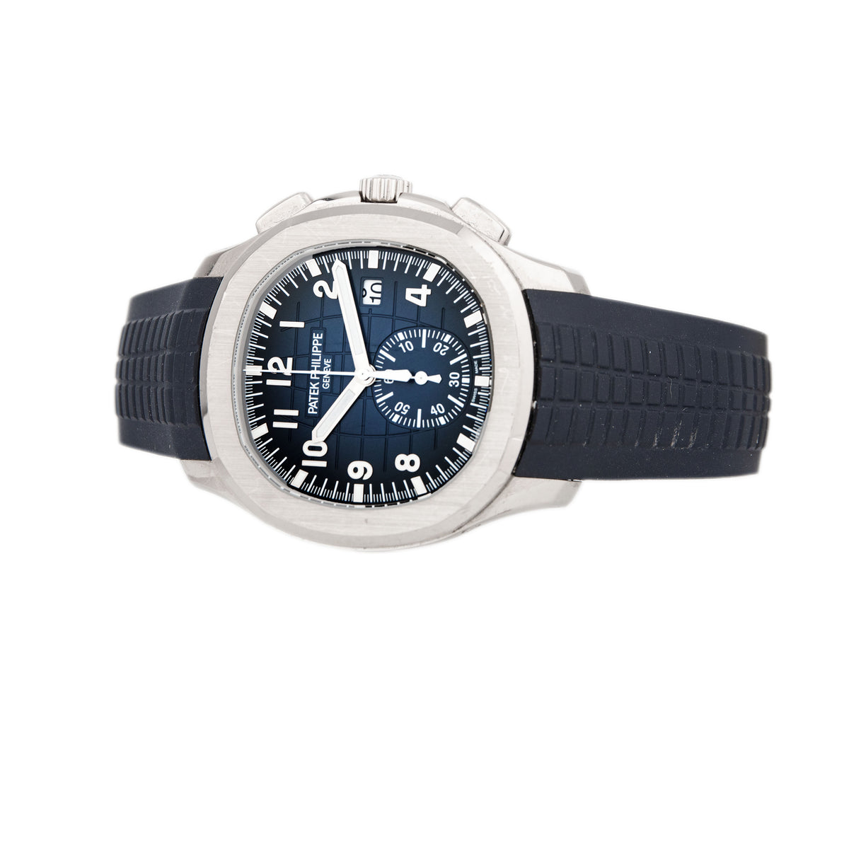 Patek Philippe Aquanaut Chronograph White Gold Blue Dial 42.2mm 5968G-001 Full Set