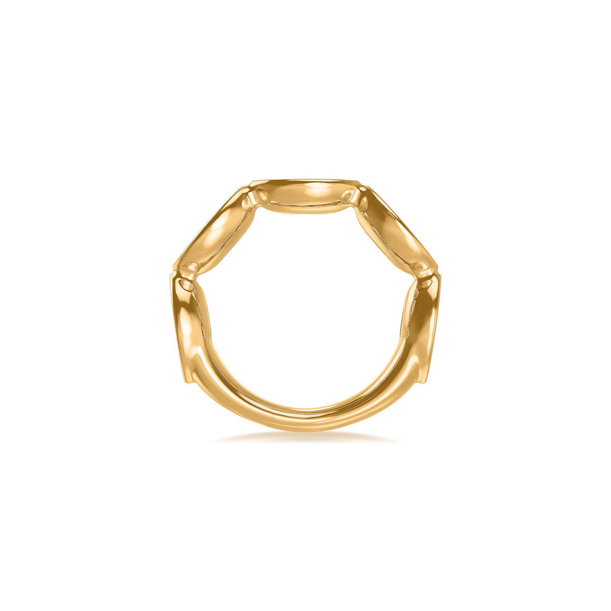 14k Yellow Gold Lab Grown Marquise Diamond Bezel Set Band 3.00cttw