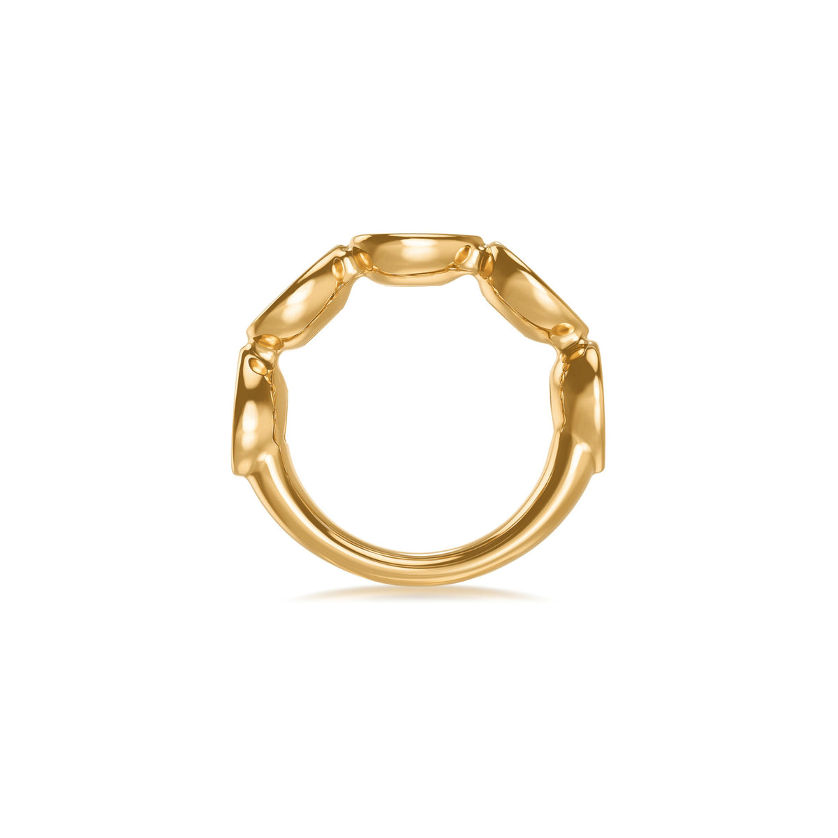14k Yellow Gold Lab Grown Pear Diamond Bezel Set Band 3.00cttw