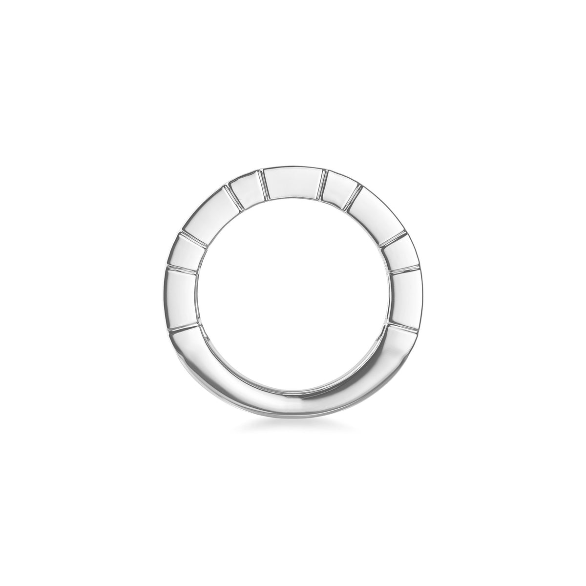 14k White Gold Lab Grown Emerald Diamond Band