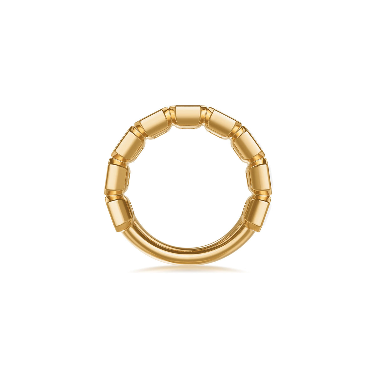 14k Yellow Gold Lab Grown Radiant Diamond Bezel Set Band 4.00cttw