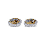 Silver Hand Engraved Antique Watch Movement Cufflinks