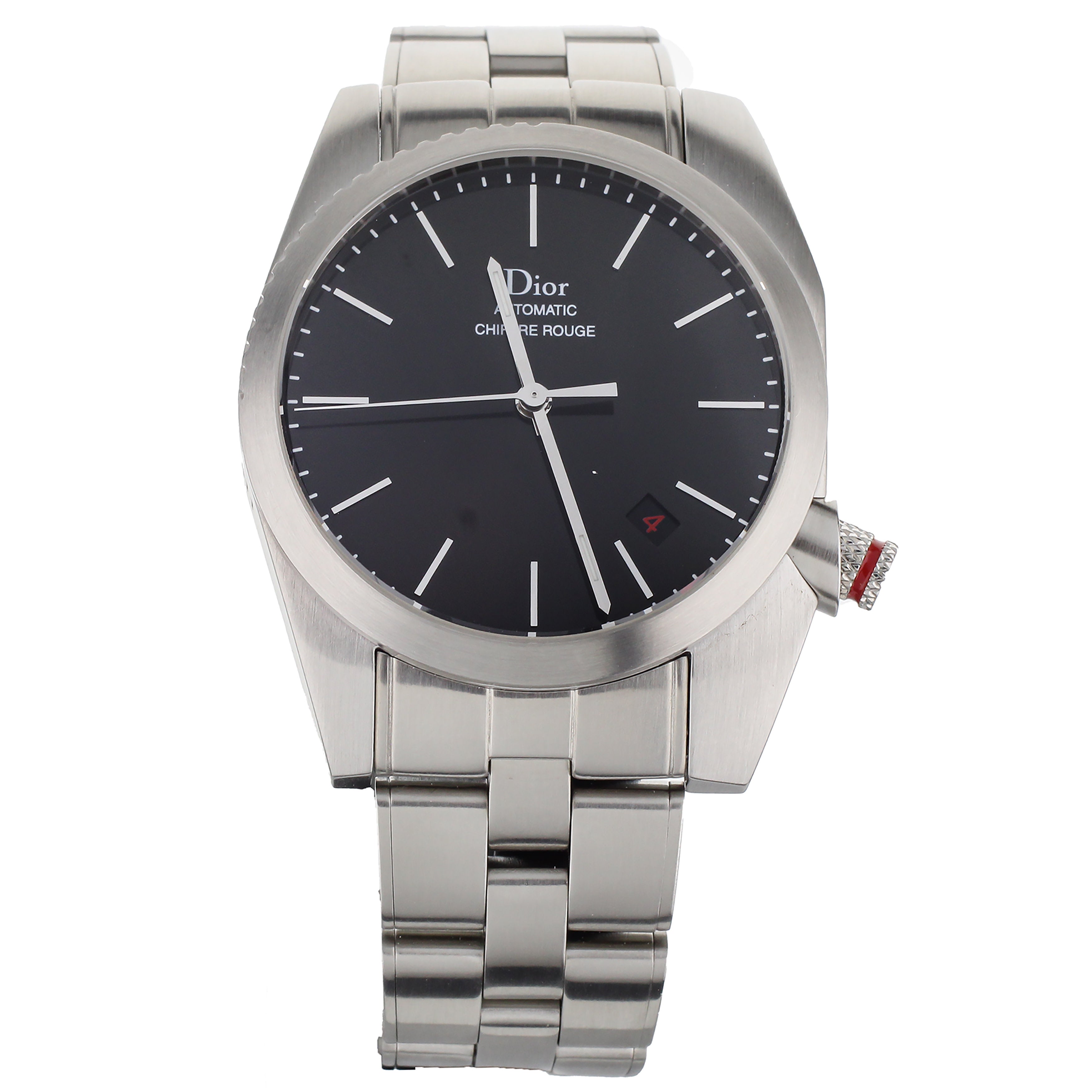Dior Mens Stainless Steel Homme Paris Chiffre Rouge  Watch EG2978