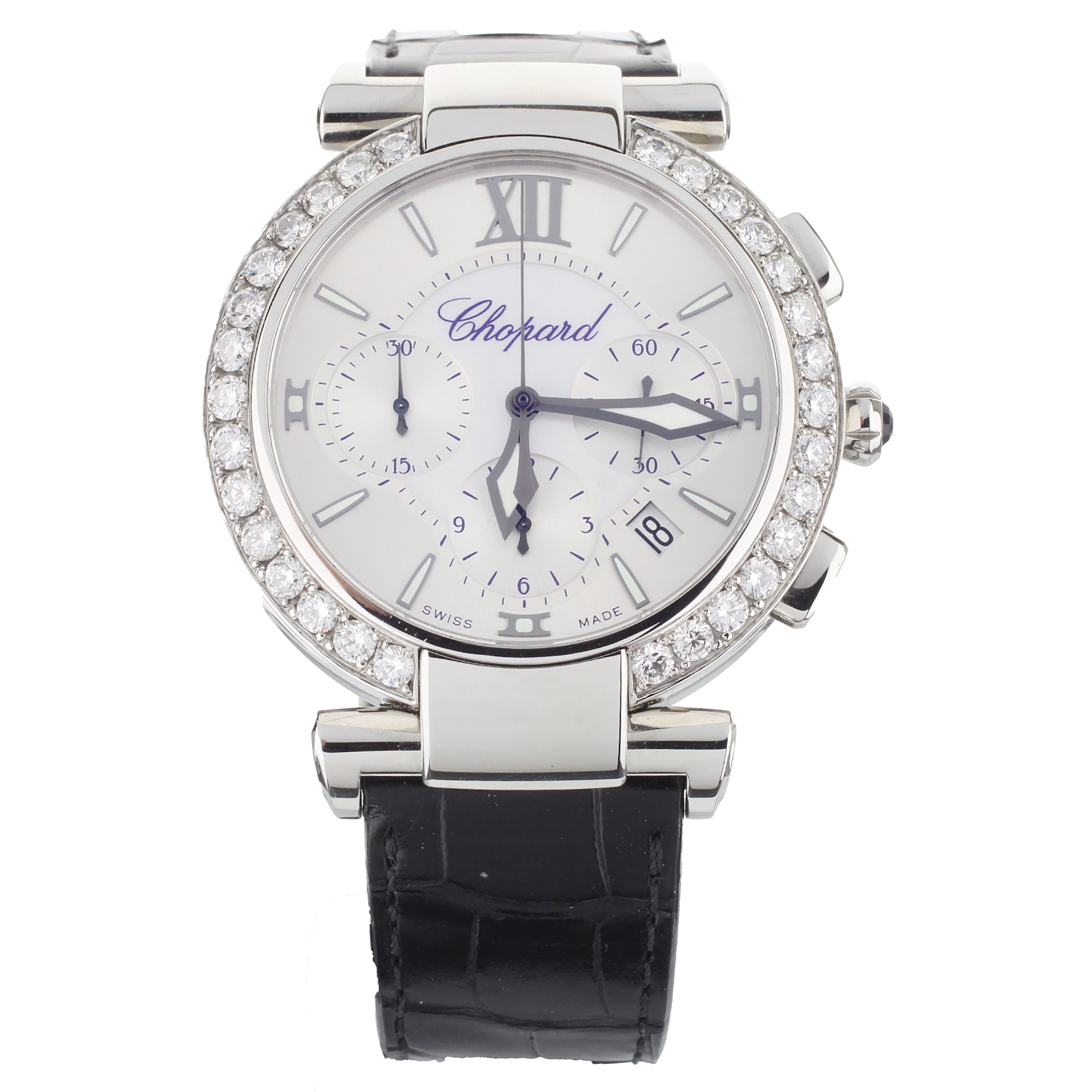 Chopard Imperiale Chronograph with Diamond Bezel 388549-3001 2.41cts 20  Stones