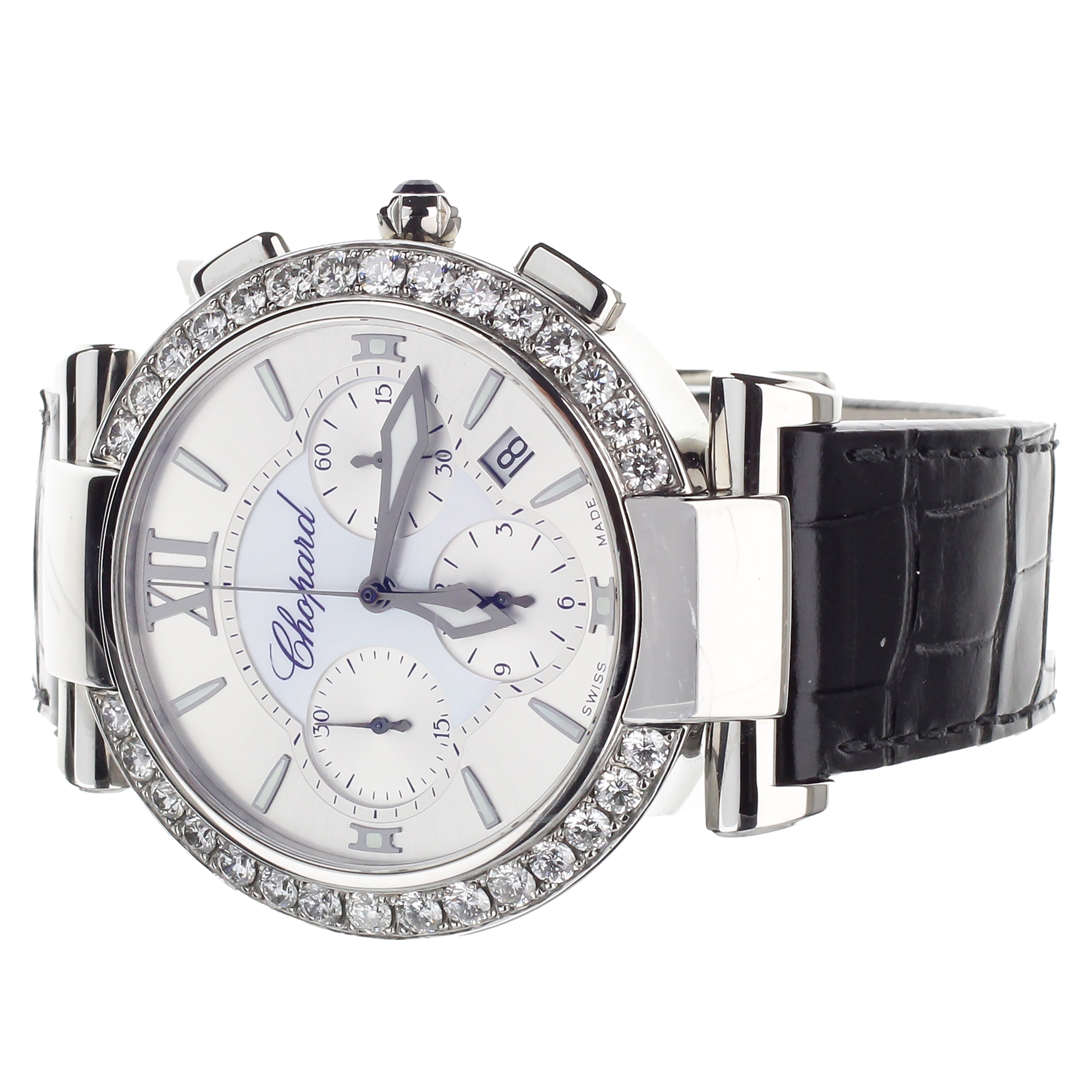 Chopard Imperiale Chronograph with Diamond Bezel 388549-3001 2.41cts 20  Stones