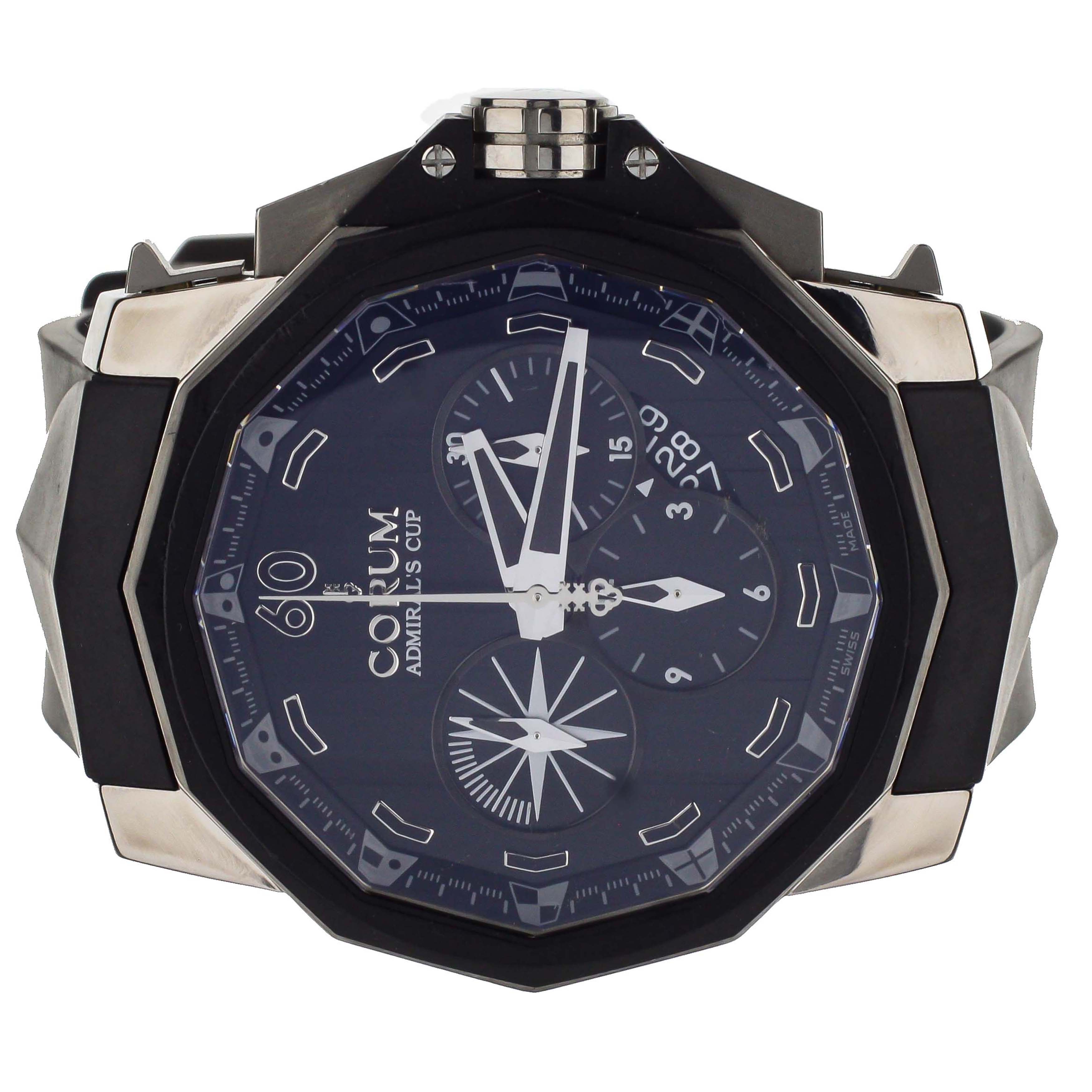 Corum Admirals Cup 48mm Chronograph Black Titan 116 350 Ref 753.935.0