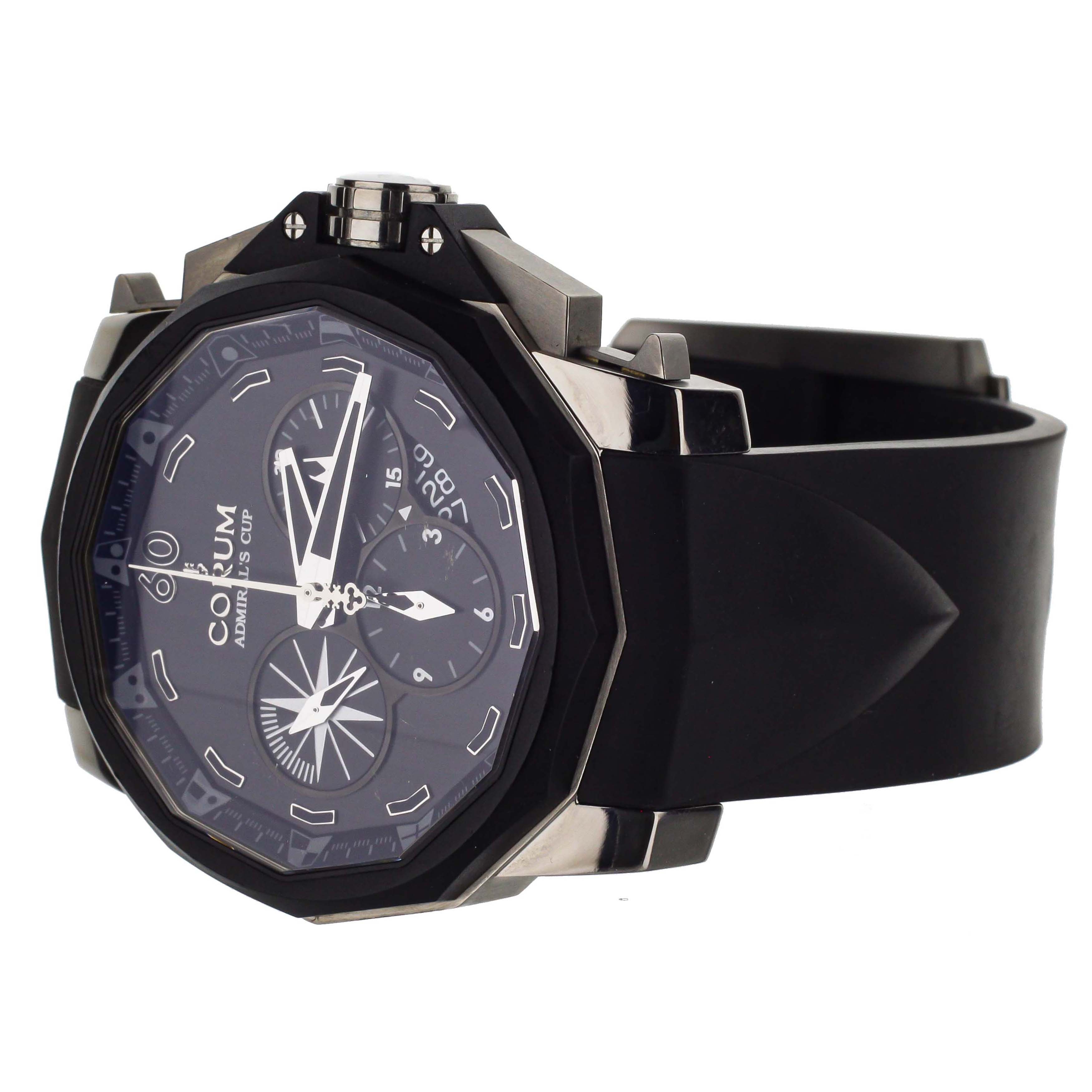 Corum Admirals Cup 48mm Chronograph Black Titan 116 350 Ref 753.935.0