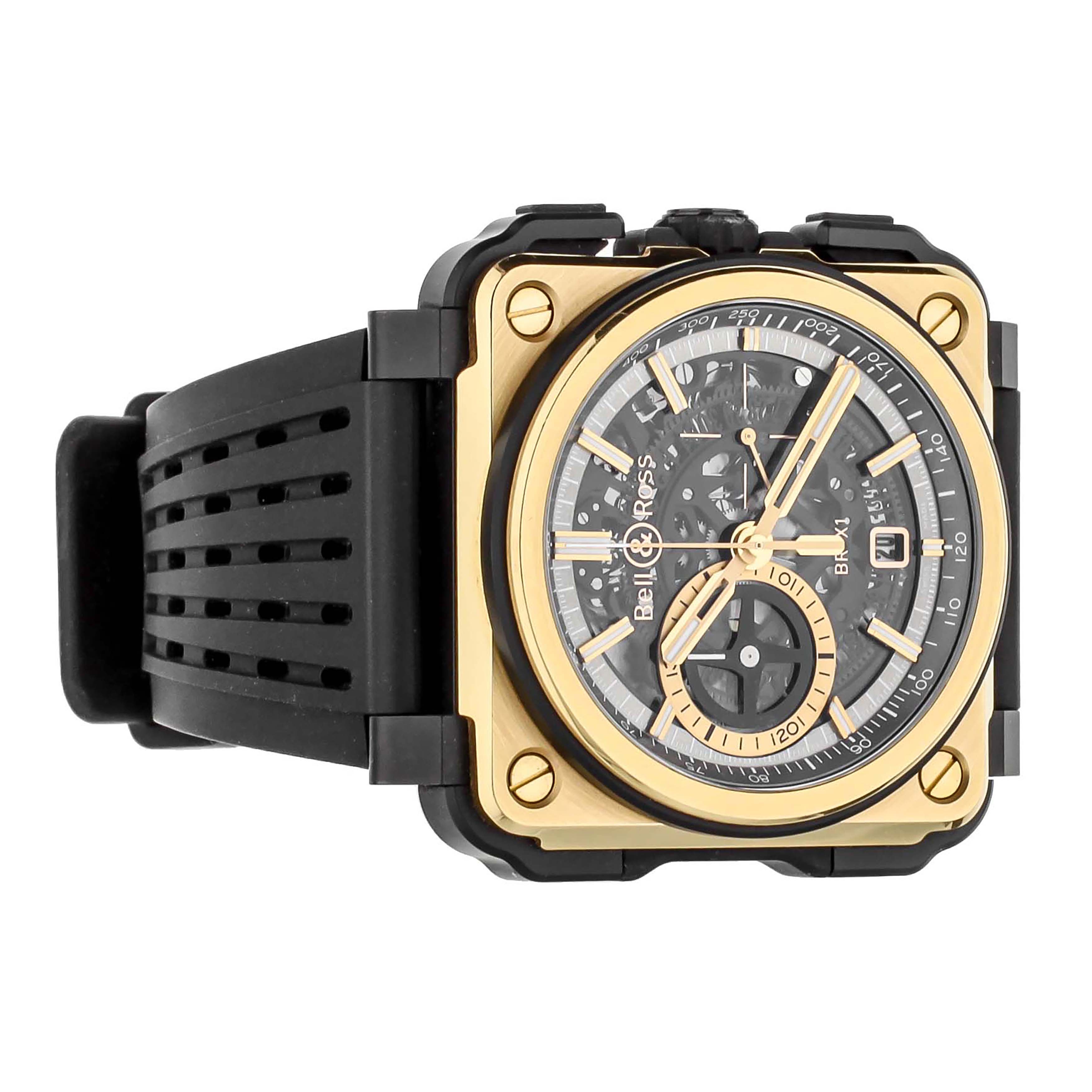 Bell and Ross BR X1 Chronograph Rose Gold Ceramic 45mm BR X1 PG CE Ful