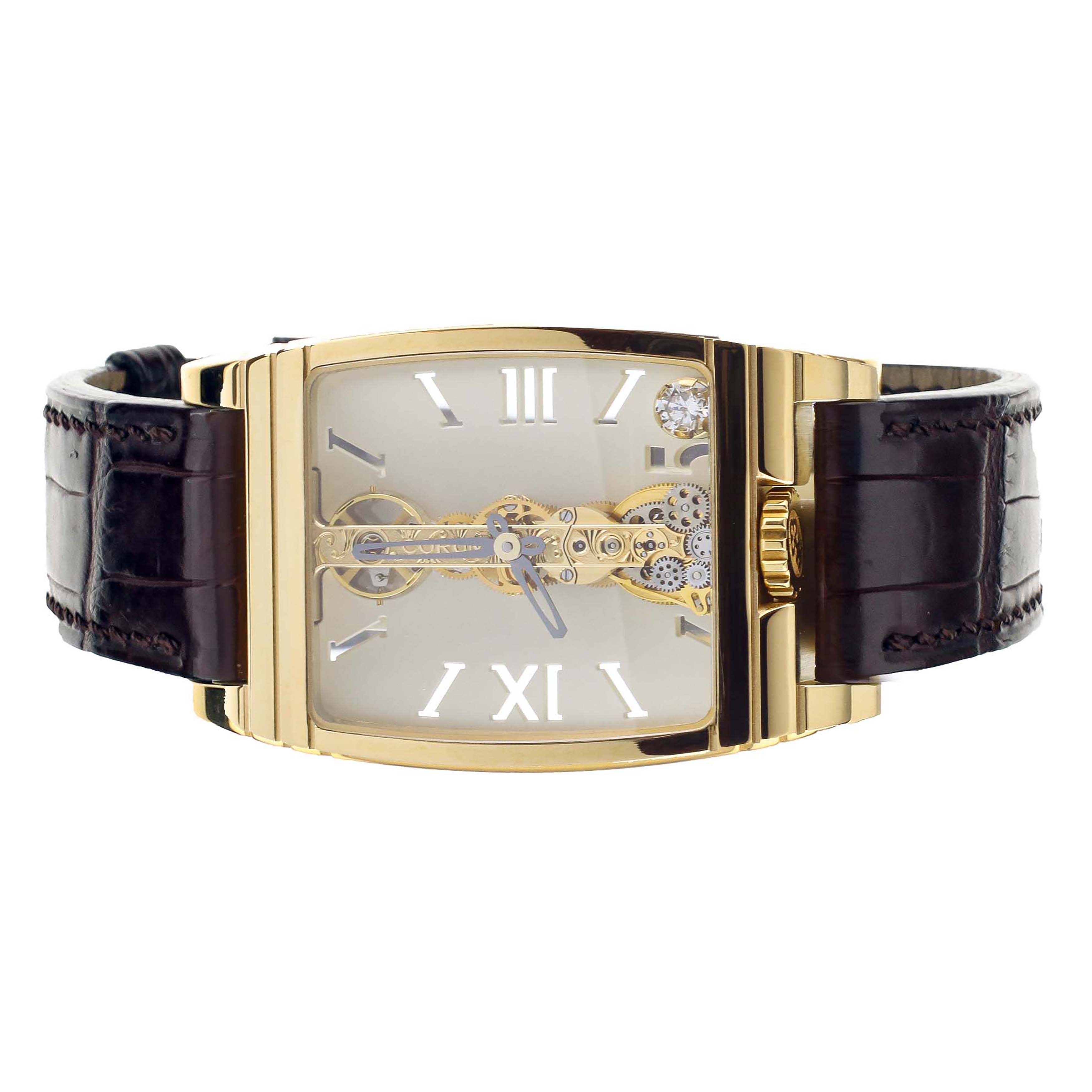 Corum Golden Bridge Yellow Gold White Dial Manual 31x50MM 113.560.56 0