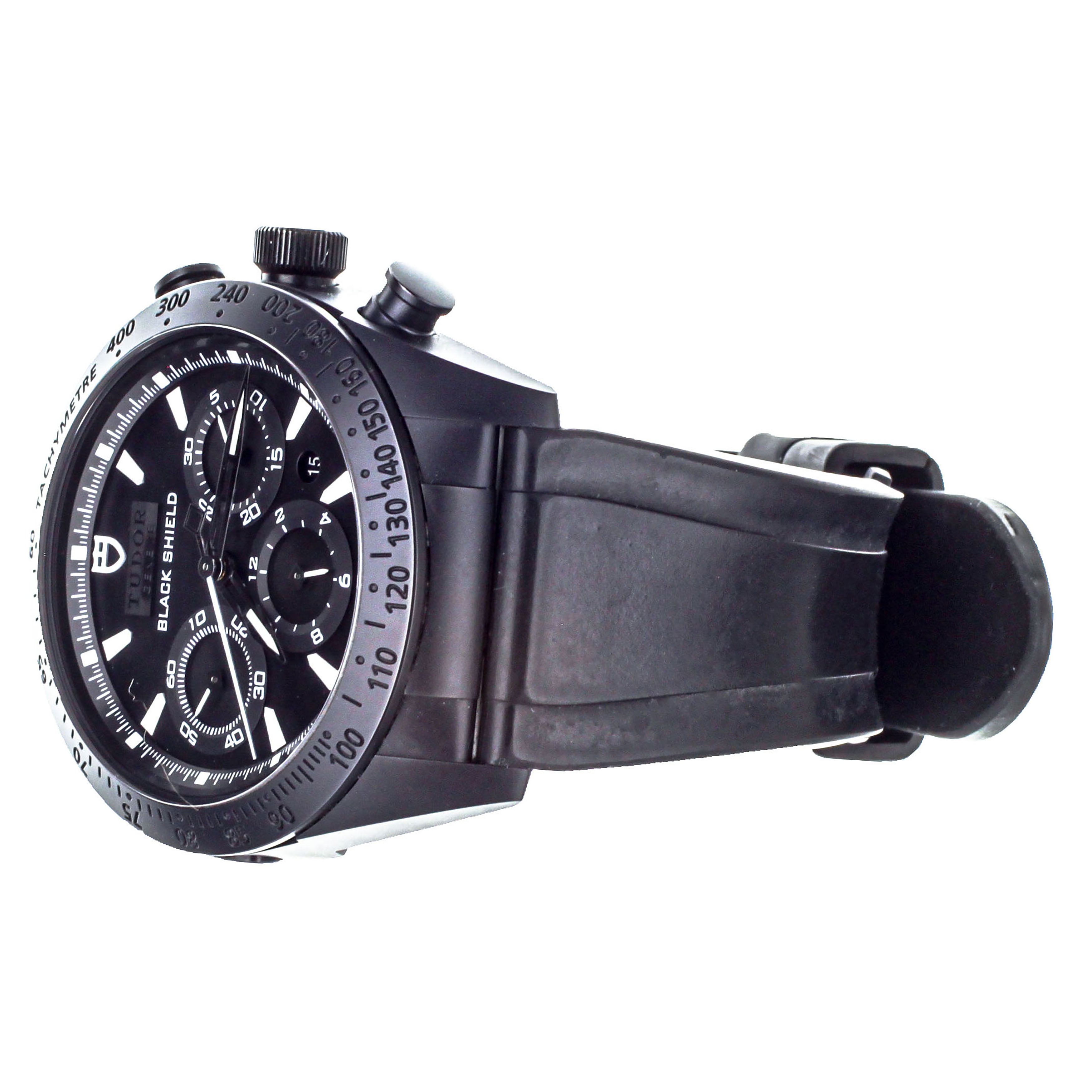 Tudor Fast Rider Black Shield Ceramic Black Dial Rubber 42mm 42000cn F