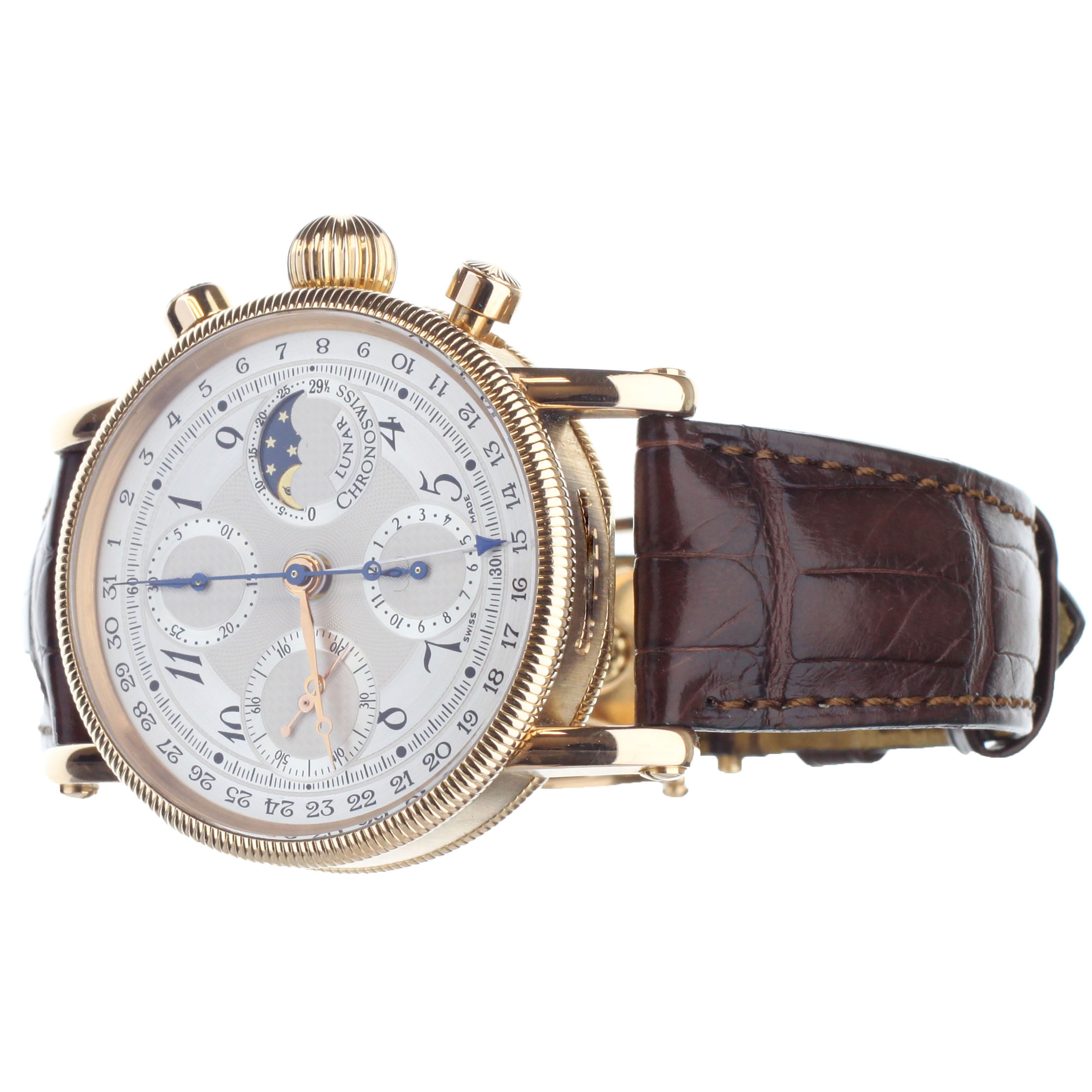 CHRONOSWISS OPUS CHRONOGRAPH POINTER DATE MOONPHASE ROSE GOLD 7522R FULL SET