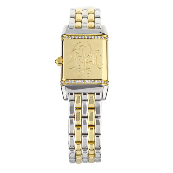 JAEGER LECOULTRE REVERSO FLORALE YELLOW GOLD STAINLESS STEEL 21X33MM 265.5.08