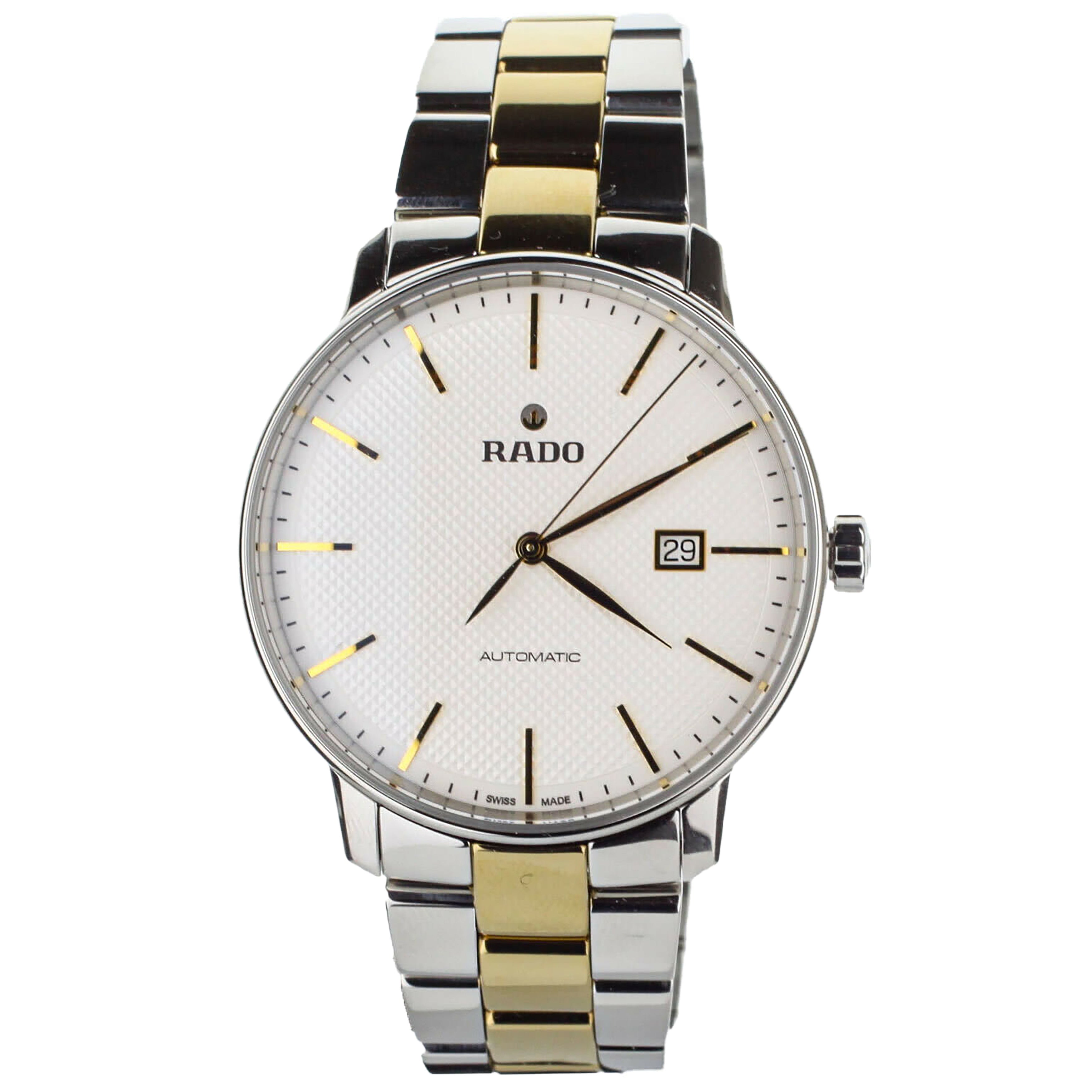 Rado Coupole Stainless Steel Yellow Gold White Dial 42mm 763.3876.4 Full Set