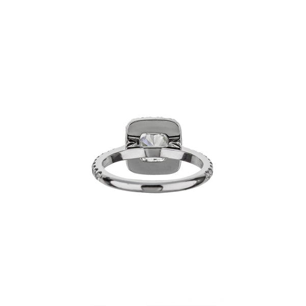 18K White Gold Cushion Cut Diamond Custom Engagement Ring