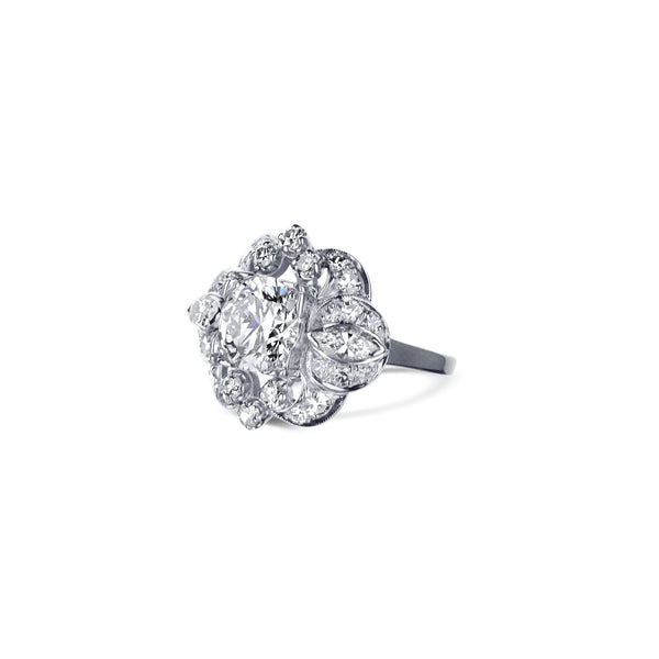 Vintage Platinum Art Deco Diamond Engagement Ring
