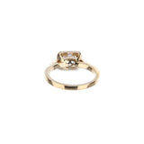 18K Rose Gold East West Radiant Halo Engagement Ring