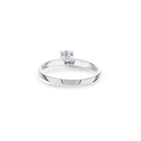 14K White Gold Diamond Solitaire Engagement Ring
