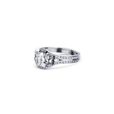 Platinum Round Brilliant Cut Diamond Engagement Ring
