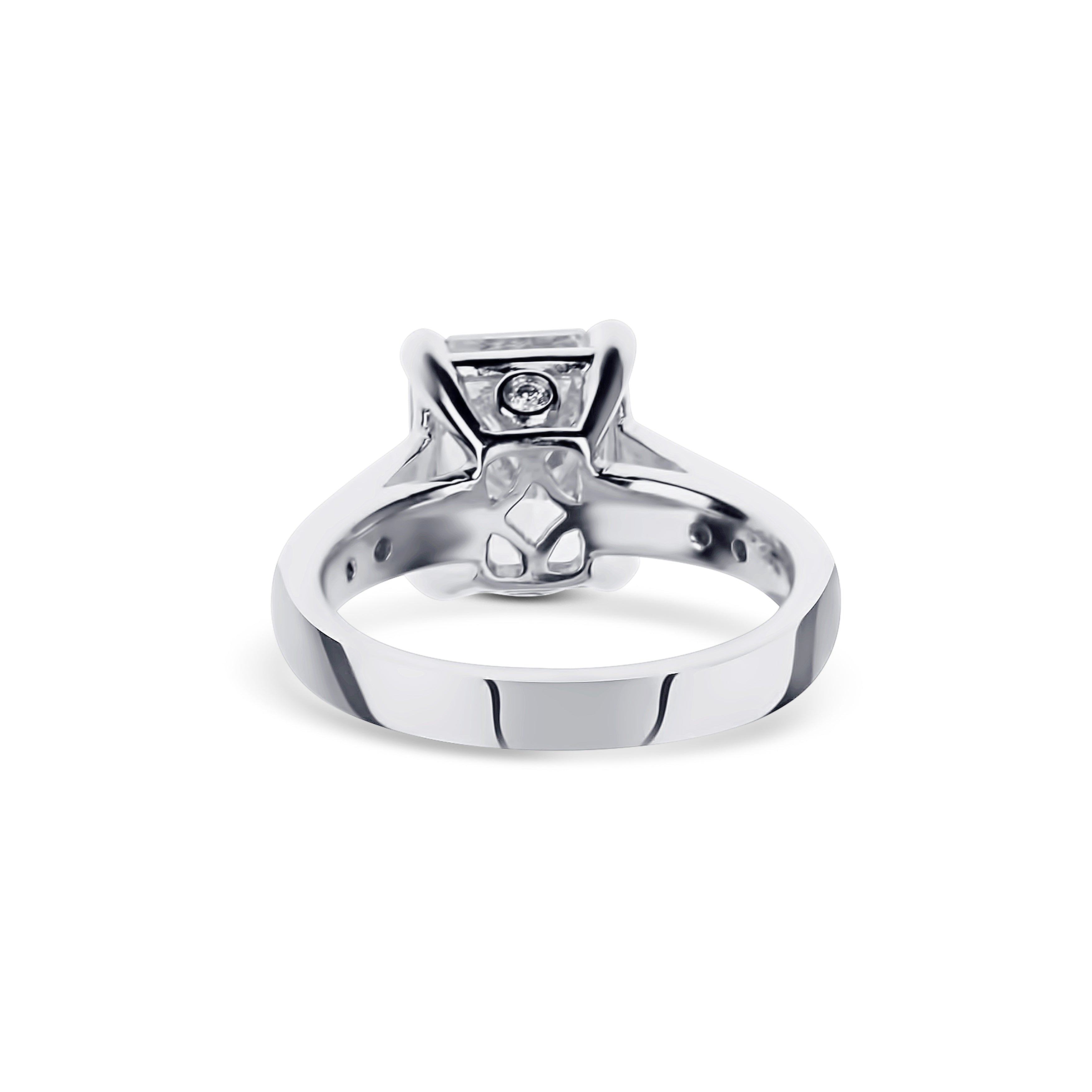 Platinum Radiant Cut Diamond Engagement Ring