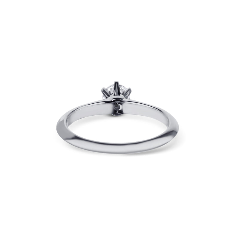 Platinum Tiffany & Co. Diamond Engagement Ring .30 E/Vs1 Size 4.5
