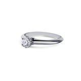 Platinum Tiffany & Co. Diamond Engagement Ring .25 E/Vs1 Size 3.5