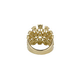 18K Yellow Gold Crown Design Diamond Ring