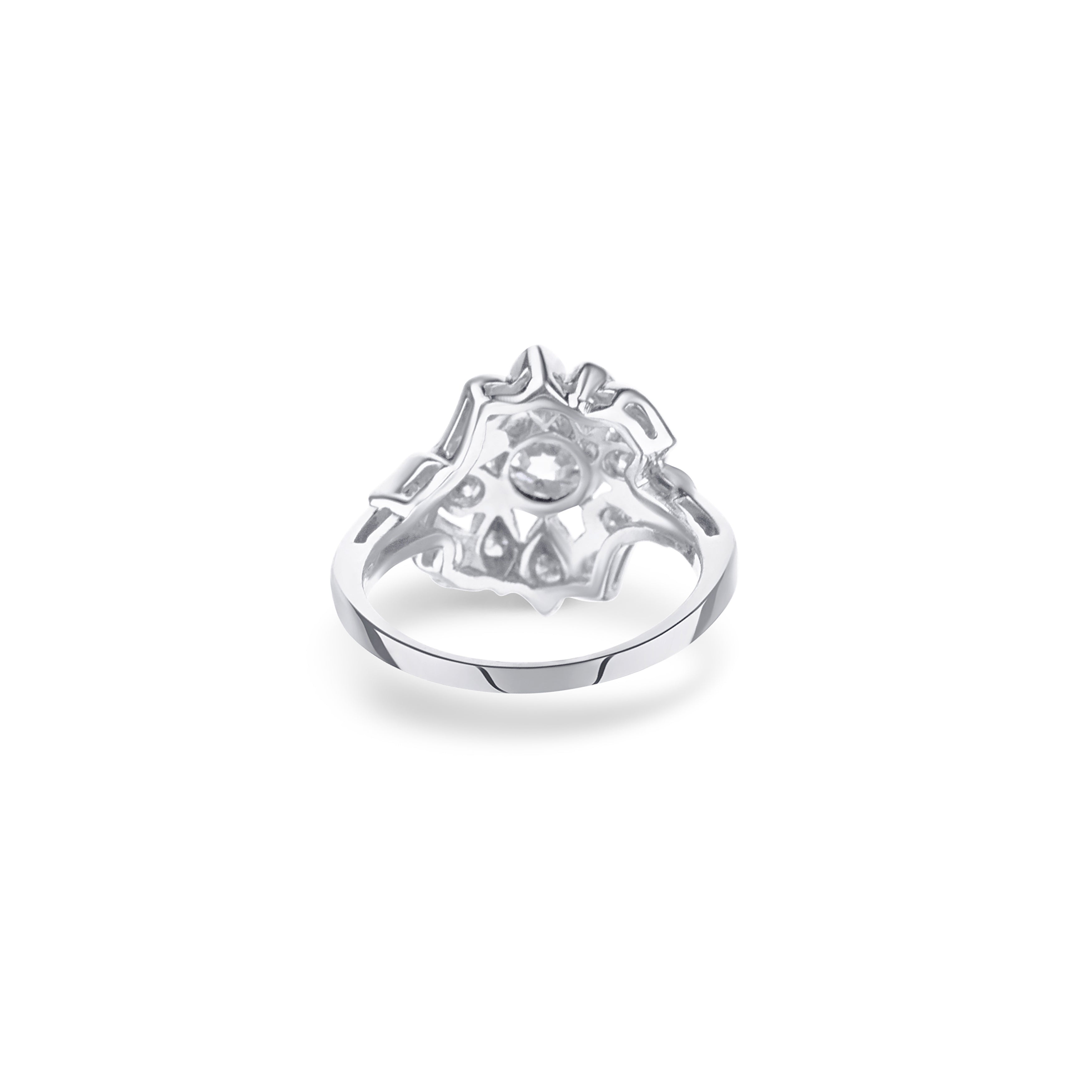 Platinum Multi-Shaped Diamond Engagement Ring