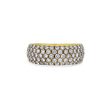 18K Yellow Gold Domed Pave Band