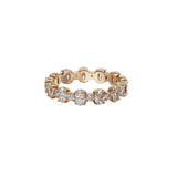 14K Rose Gold Oval And Round Diamond Eternity Band