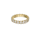 14K Yellow Gold Oval-Cut Diamond Eternity Ring