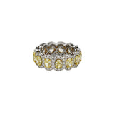 Oval-Cut Fancy Yellow And White Diamond Eternity Band