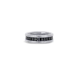 Platinum "Foiled Looking" Black Diamond Men's Band