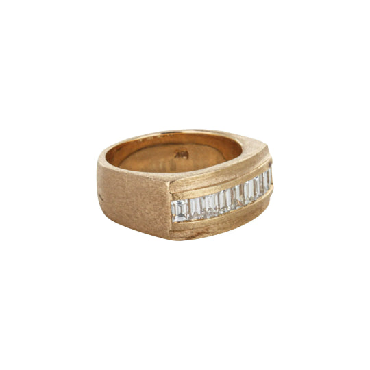 18K Rose Gold Emerald-Cut Diamond Band