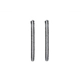 18K White Gold Black And White Diamond Pave Striped Inside-Out Hoops