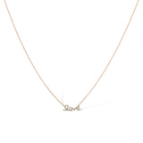18K Rose Gold "Love" Pendant Attached To Rose Gold Chain