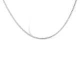 14K White Gold 5.21Ctw Thin Straight Tennis Necklace