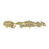18K Yellow Gold Floral Starburst Design Diamond Bracelet