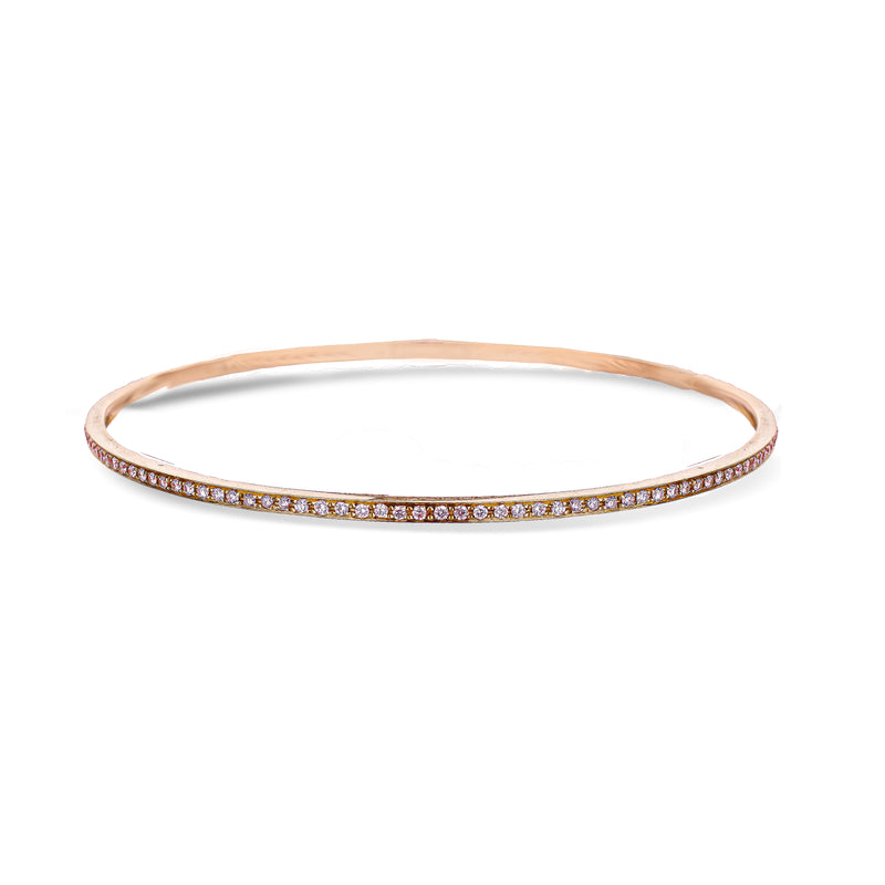 18K Rose Gold Eternity Bangle Bracelet