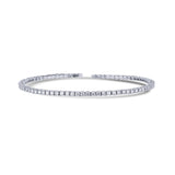 18K White Gold Flex Cuff Bangle