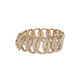 18K Rose Gold Diamond Studded Curb-Style Bracelet