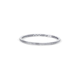 18K White Gold Round Diamond Hinged Eternity Bangle