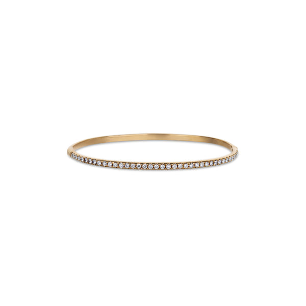 Rose Gold Diamond Hinged Bangle
