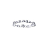 18K White Gold Custom Diamond Bracelet With Multi-Cut Diamonds