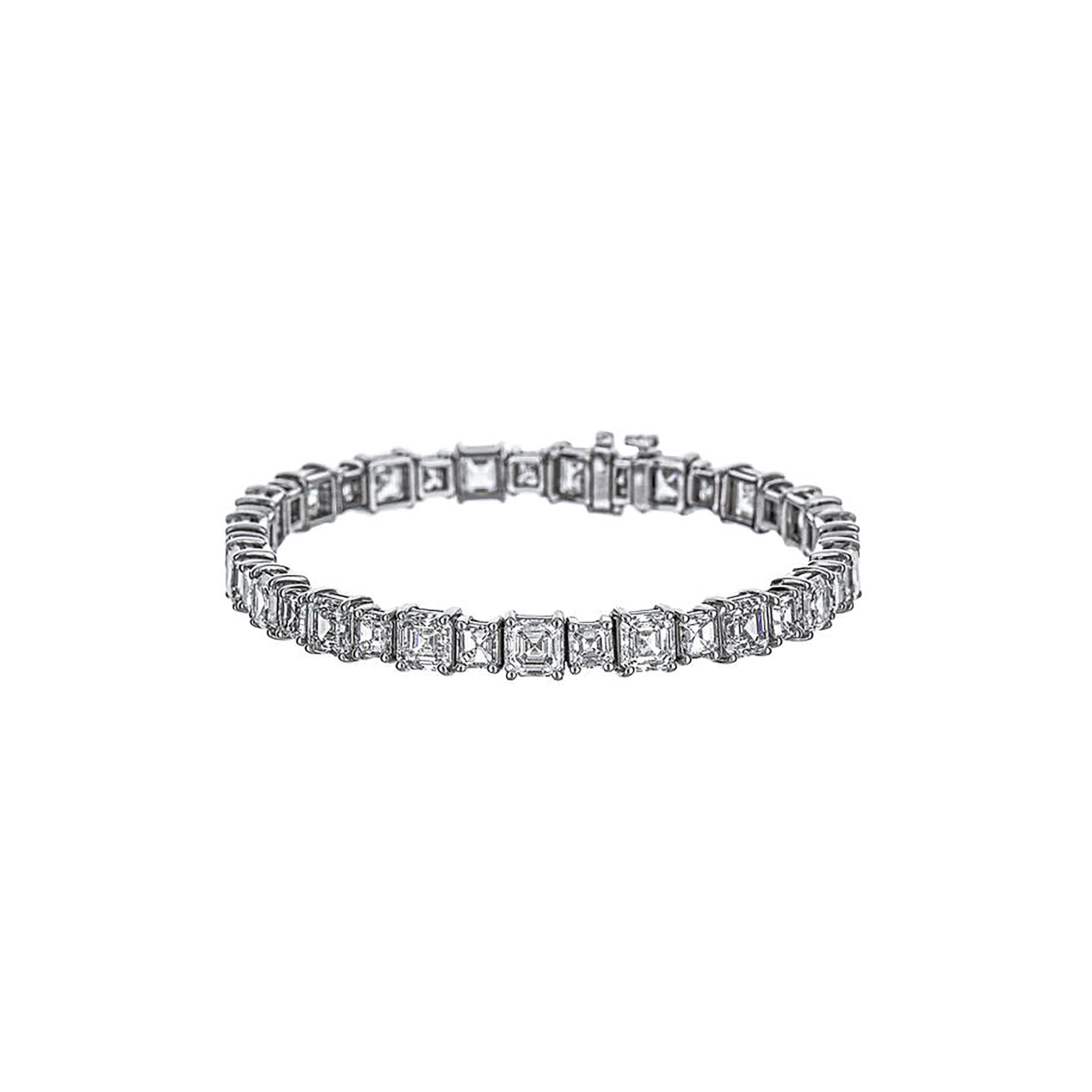 Platinum 11ct Diamond Tennis Bracelet 7