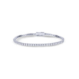 14K White Gold Round Diamond Prong Set Tennis Bracelet