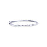 14K White Gold Round Diamond Prong Set Tennis Bracelet