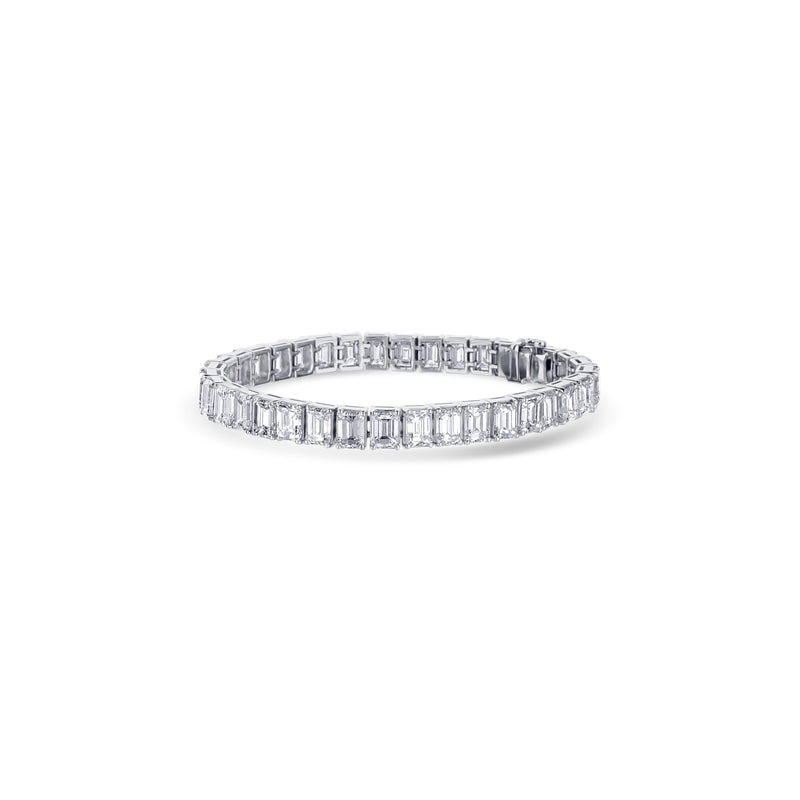 36 Emerald Cut Diamond Tennis Bracelet