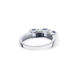Aquamarine Diamond Bar Ring